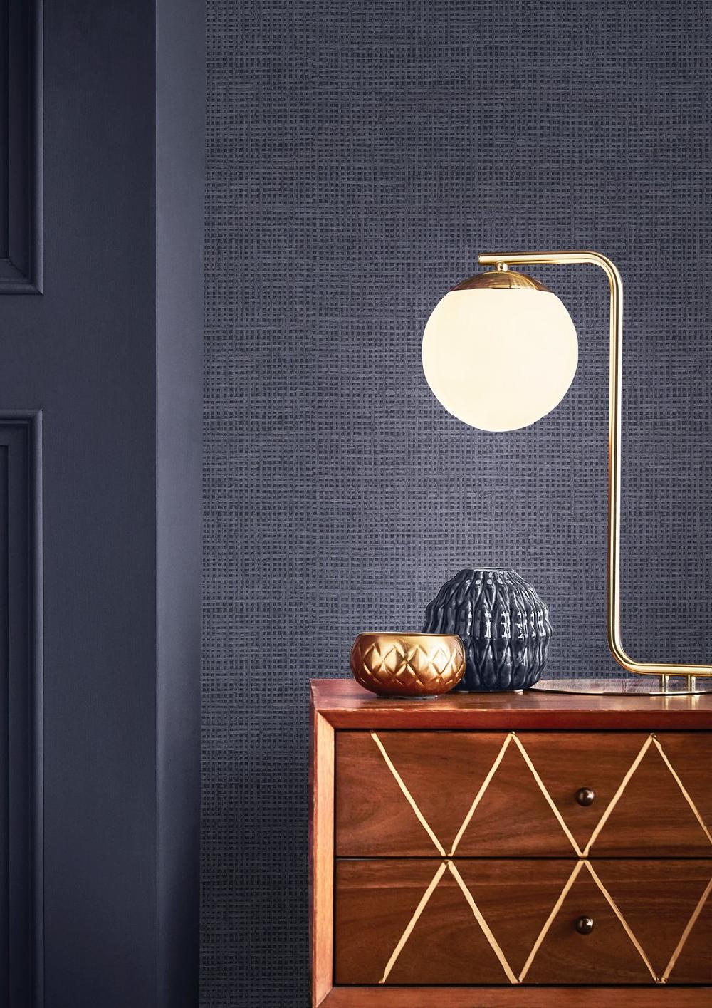 graham & brown Rustic Weft Denim Wallpaper