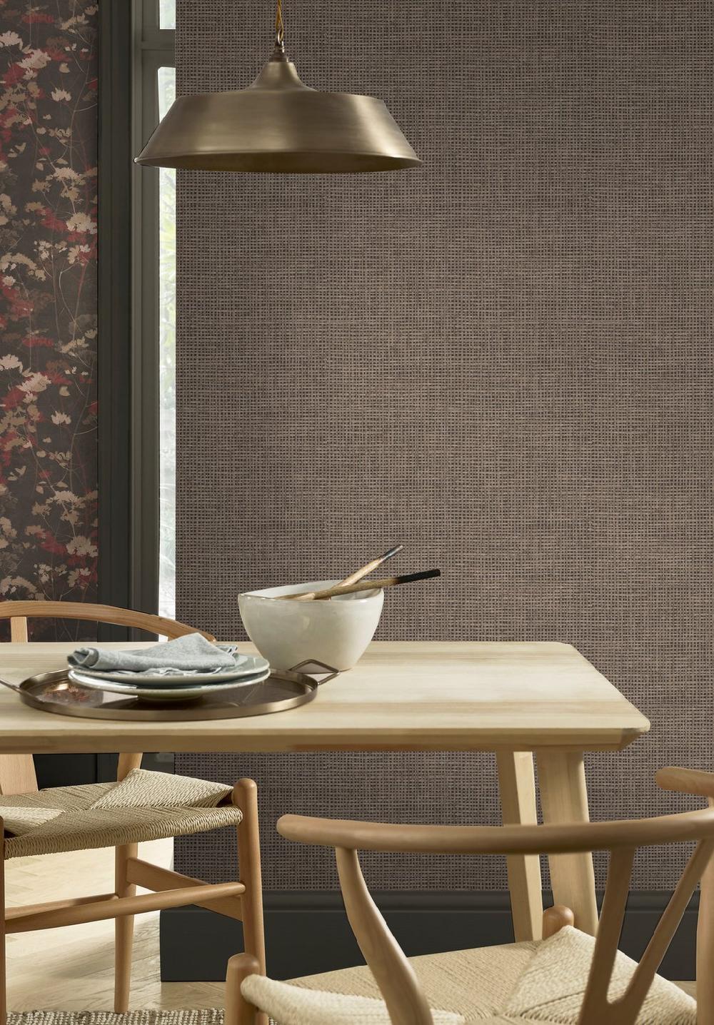 graham & brown Rustic Weft Glastonbury Wallpaper