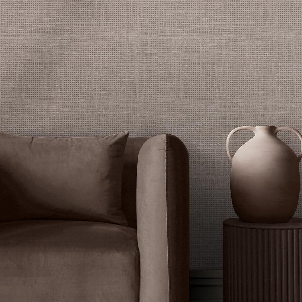 Graham & Brown Rustic Weft Stone Wallpaper