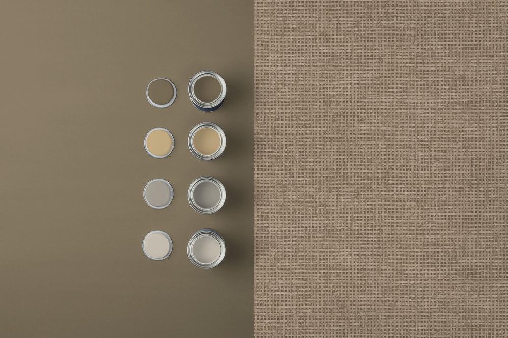 Graham & Brown Rustic Weft Toast Wallpaper