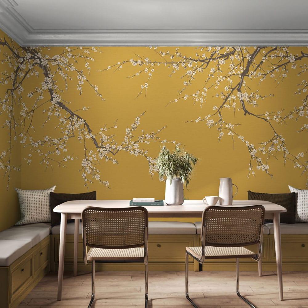 graham & brown Sakura Turmeric Bespoke Mural