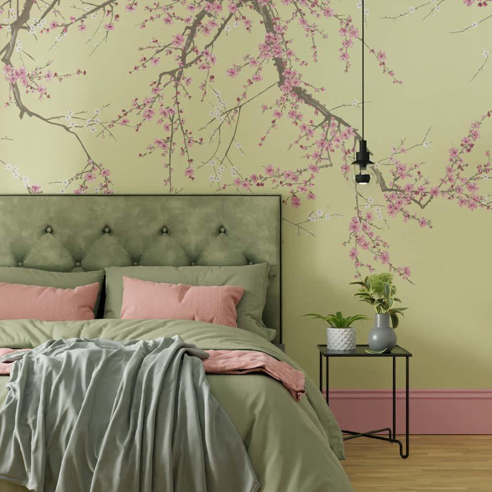 graham & brown Sakura Viridis Bespoke Mural