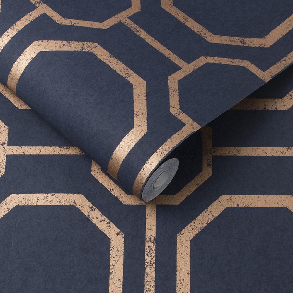 Graham & Brown Sashiko Navy Wallpaper