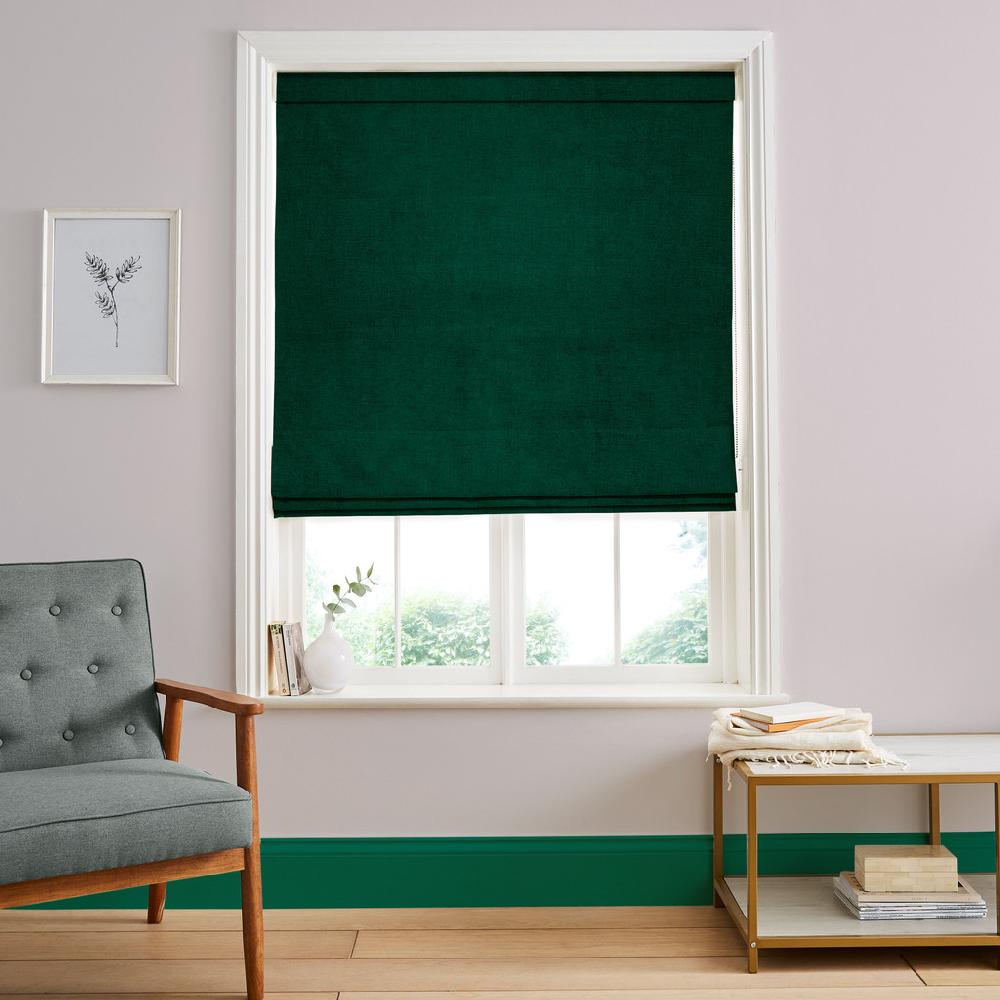 graham & brown Serenity Bottle Green Roman Shade