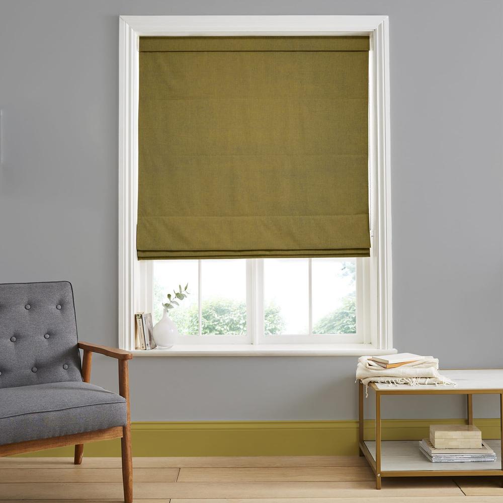 graham & brown Serenity Mustard Roman Shade