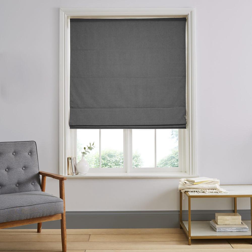 graham & brown Serenity Slate Roman Shade