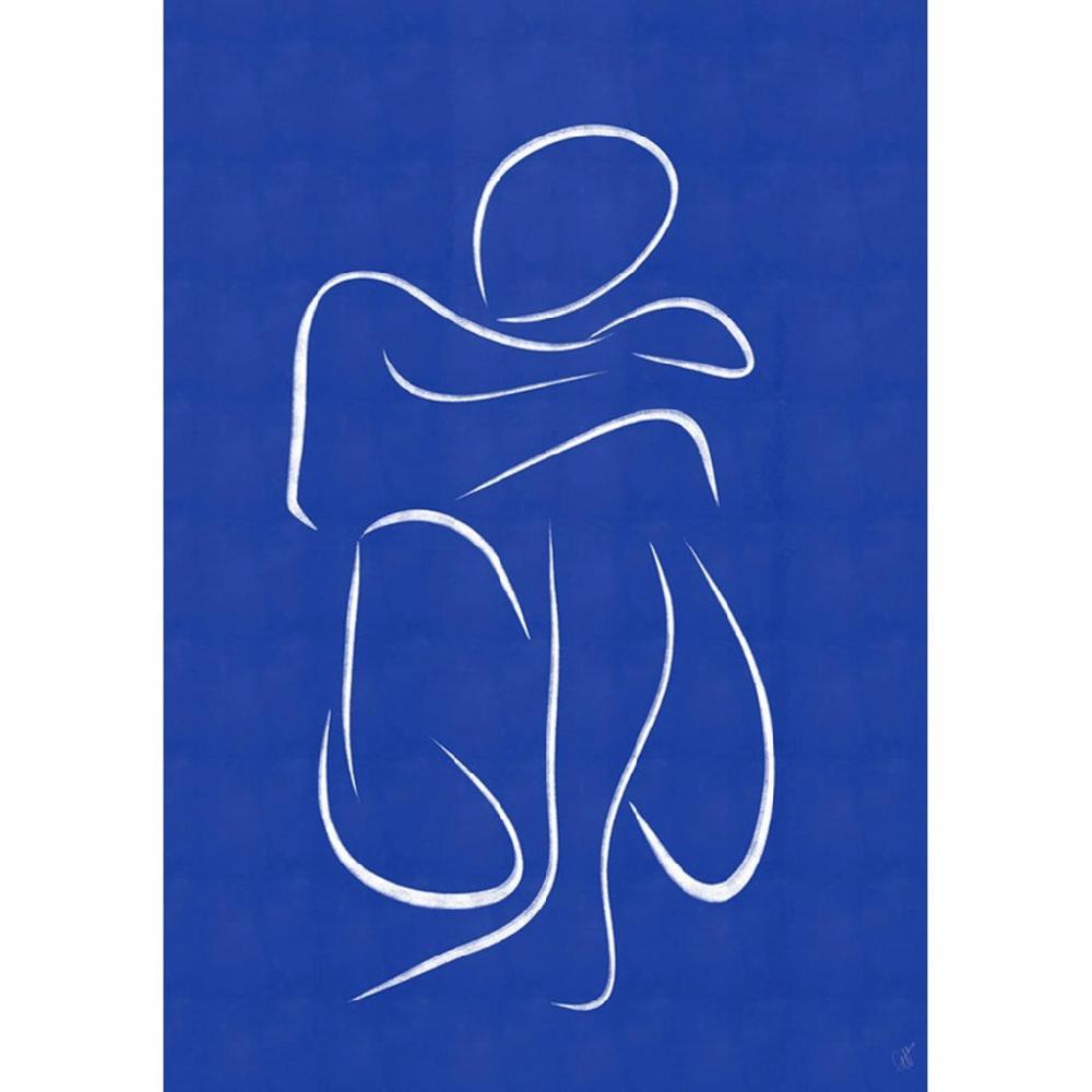 graham & brown Silhouette Form I Blue Wall Art