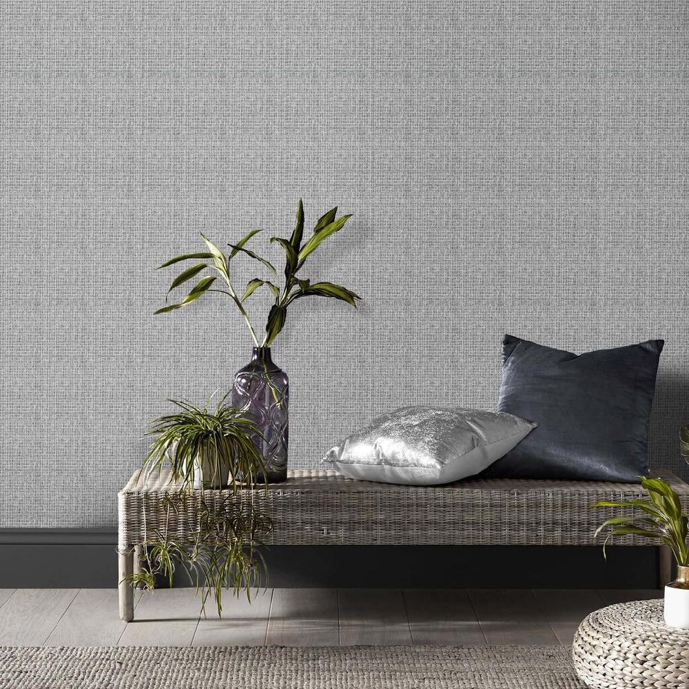graham & brown Sisal Grey Wallpaper