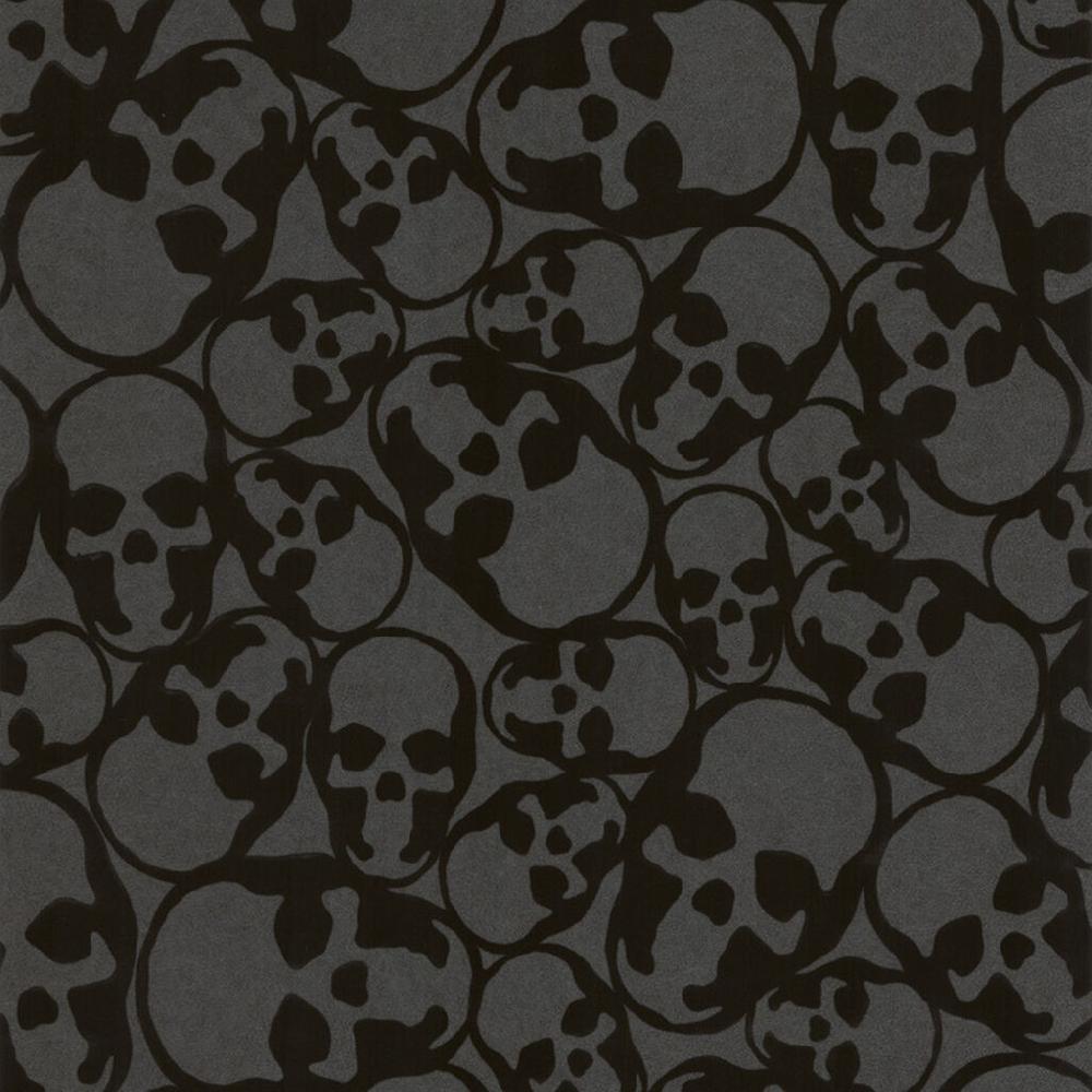 Graham & Brown Skulls Black Wallpaper