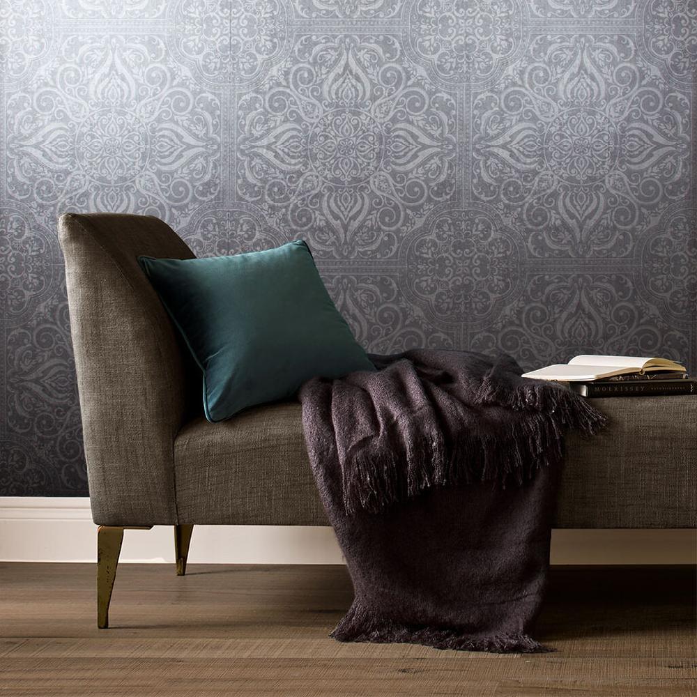 graham & brown Souk Tile Pewter Wallpaper