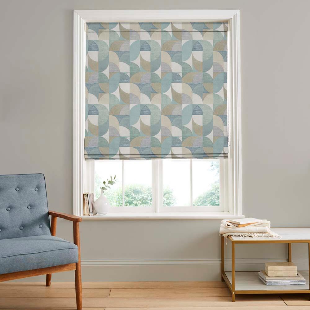 graham & brown Stitch Craze Calm Roman Shade