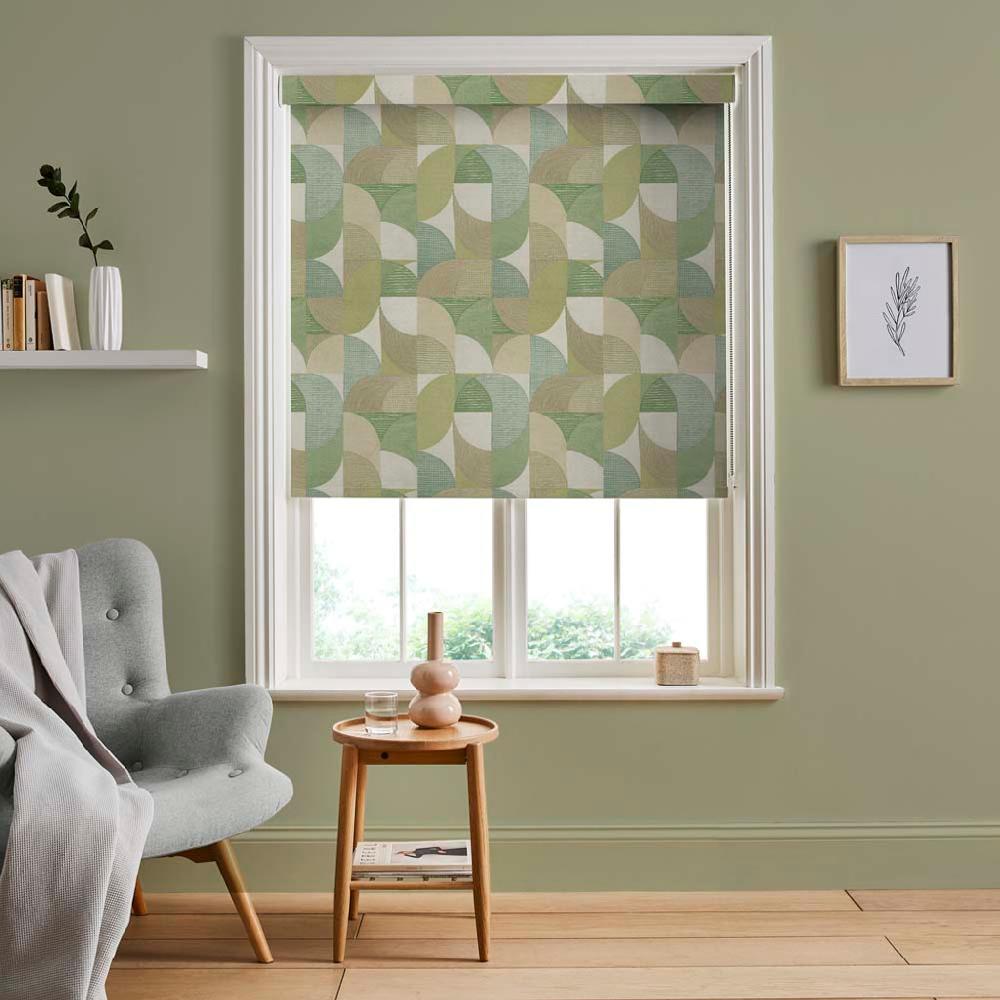 graham & brown Stitch Craze Sage Roller Shade