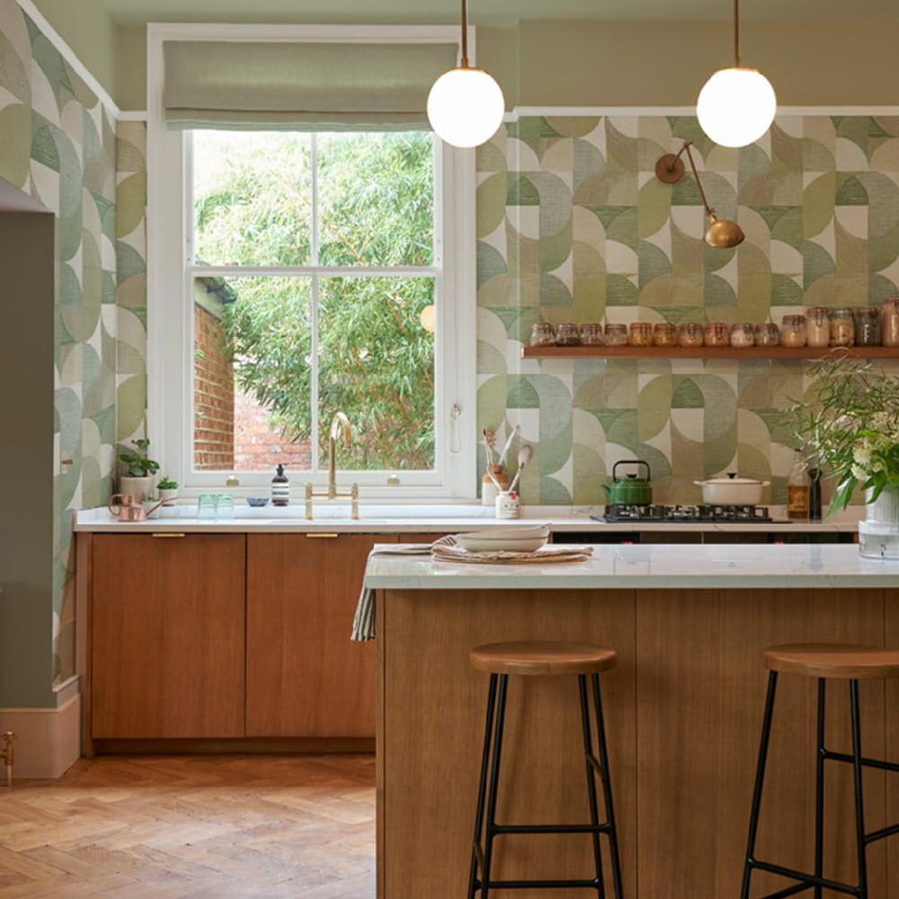 graham & brown Stitch Craze Sage Wallpaper