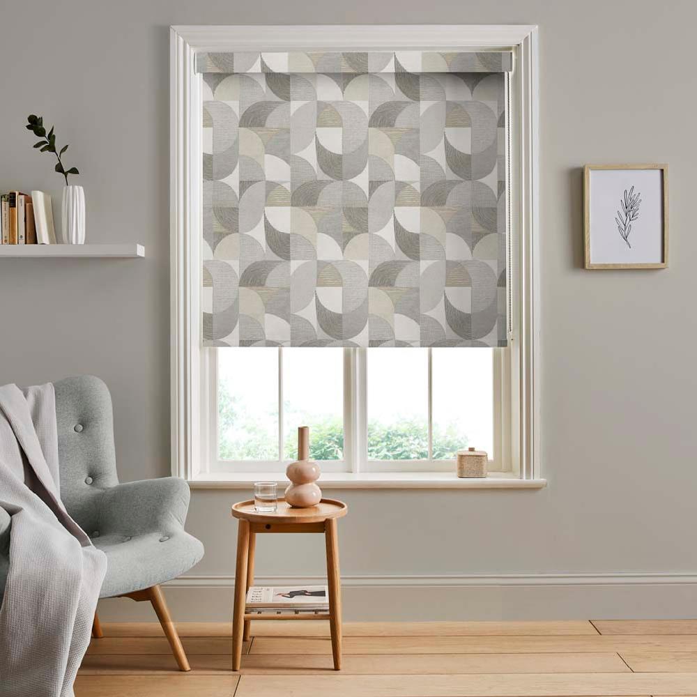 graham & brown Stitch Craze Taupe Roller Shade