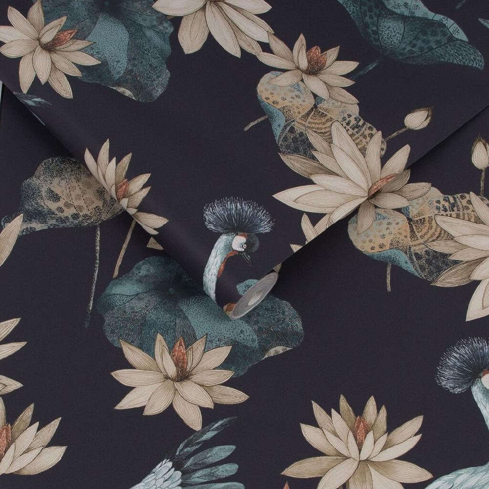 Graham & Brown Teien Navy Wallpaper