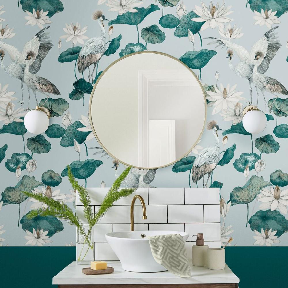 Graham & Brown Teien Sea Green Wallpaper