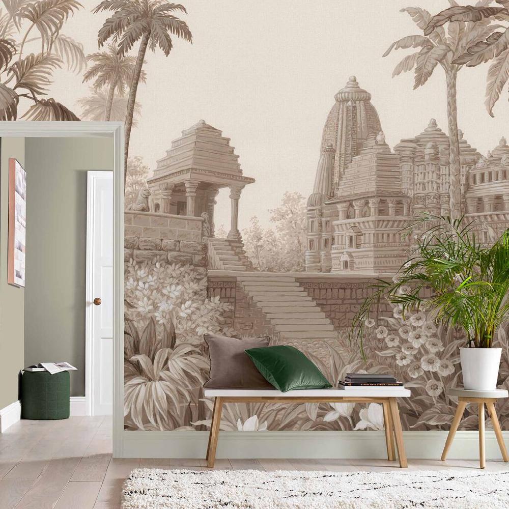 graham & brown Temple Taupe Bespoke Mural