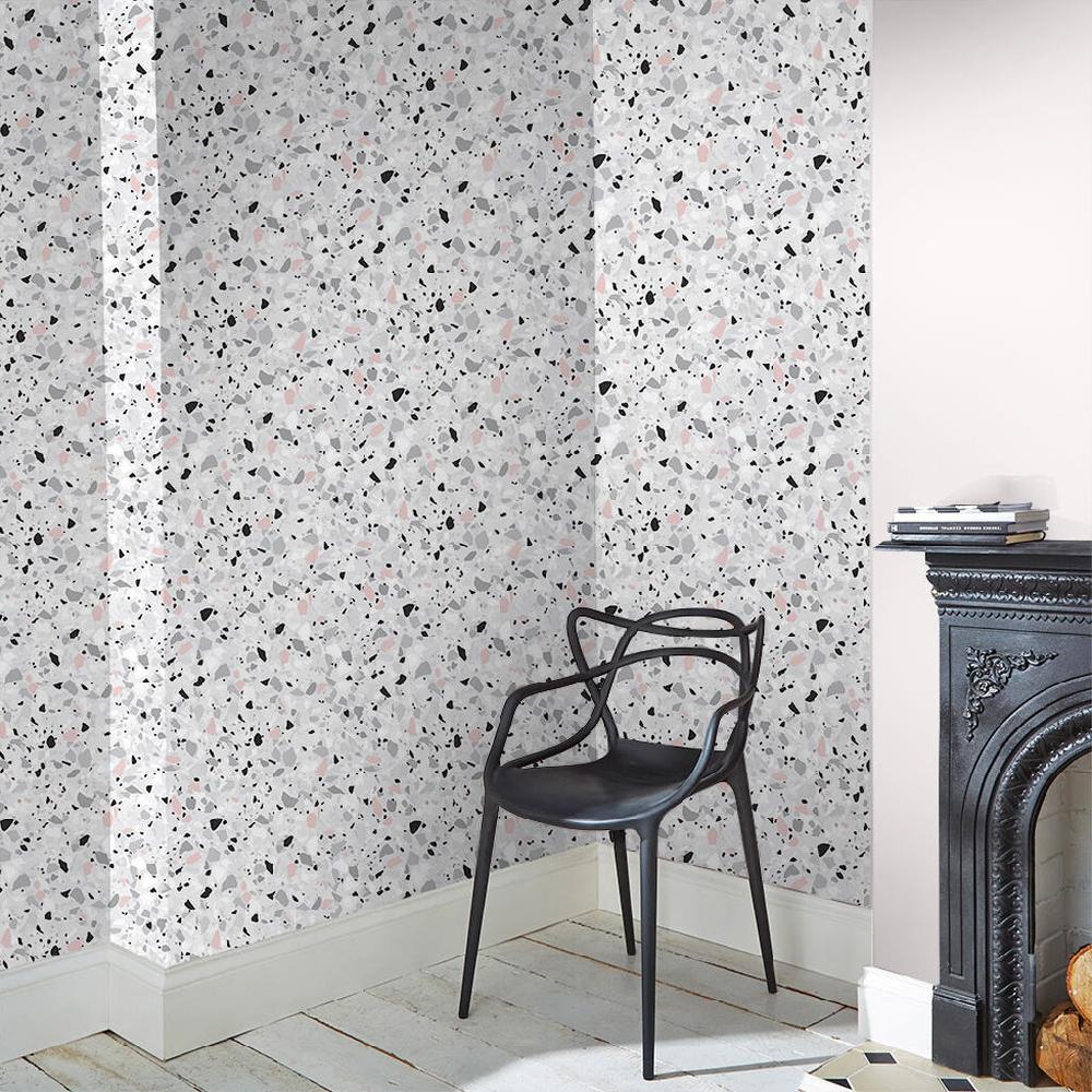graham & brown Terrazzo Pink Wallpaper