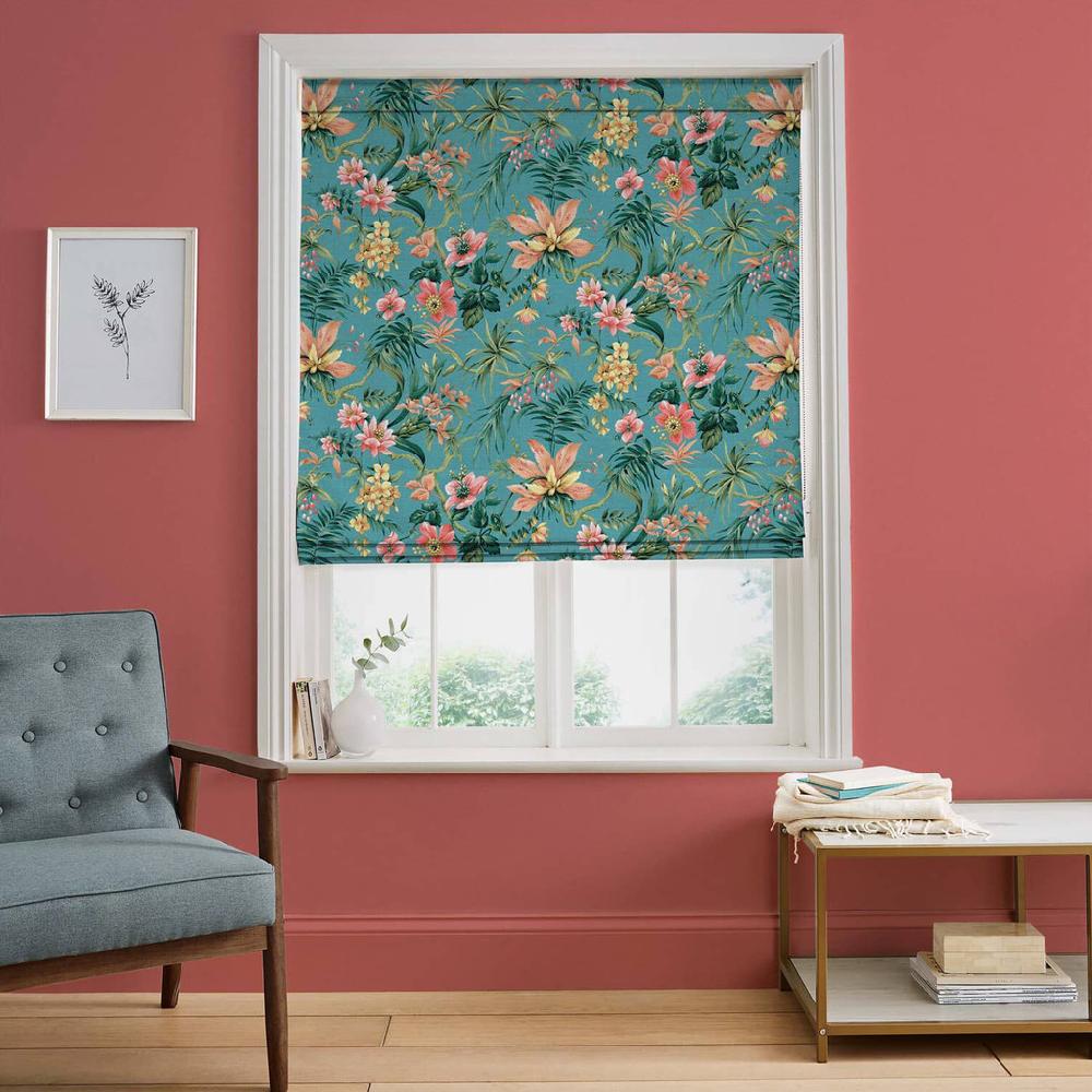 graham & brown Tesronto Blue Roman Shade