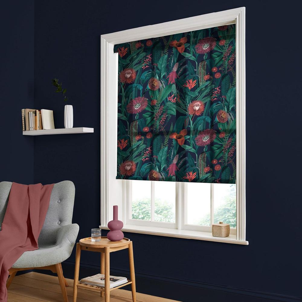 graham & brown Tigerlily Midnight Roller Shade