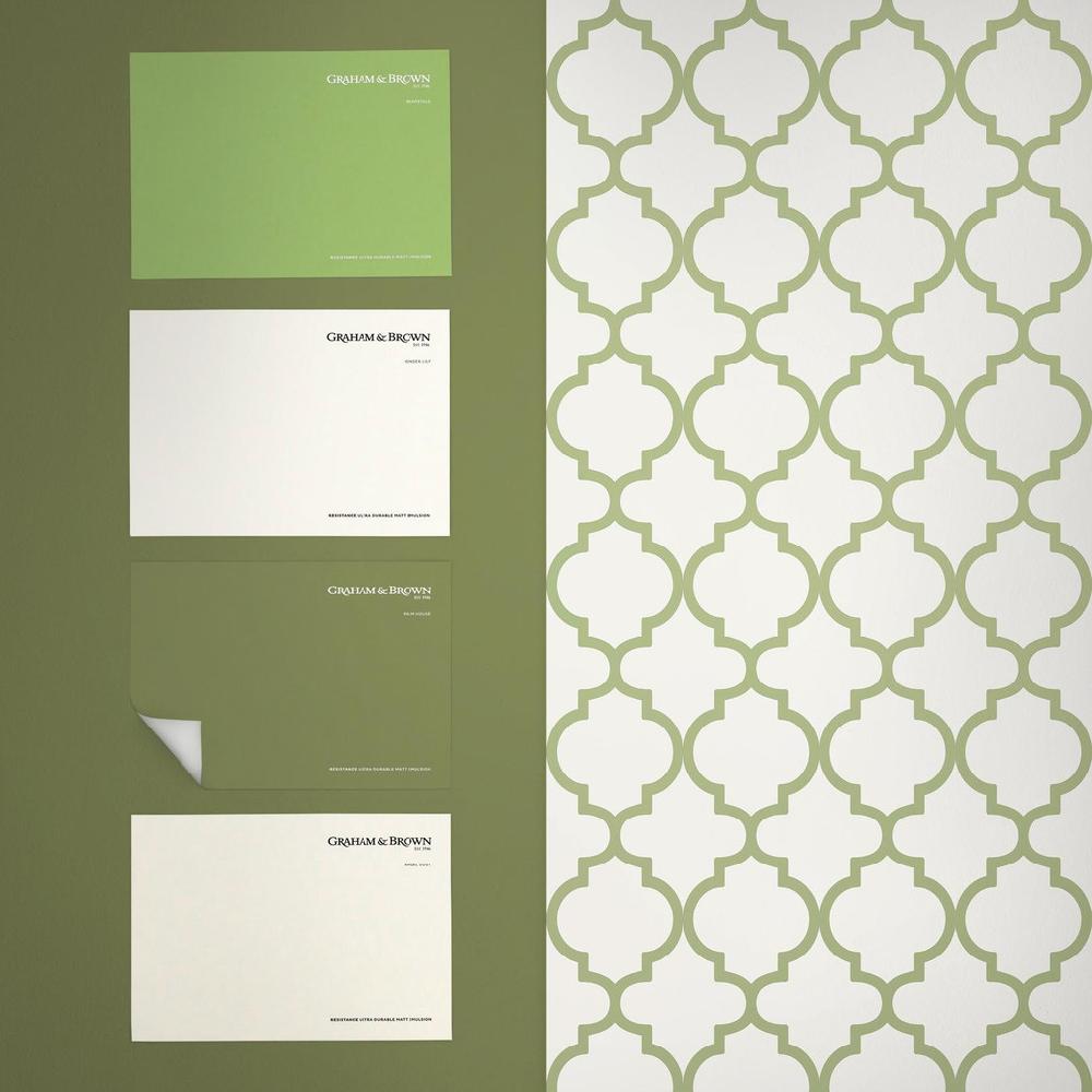Graham & Brown Trellia Green Wallpaper