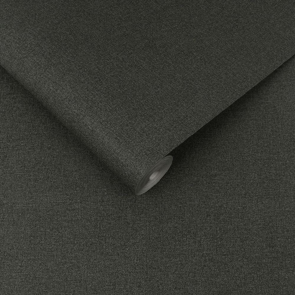 Graham & Brown Twill Deep Grey Wallpaper