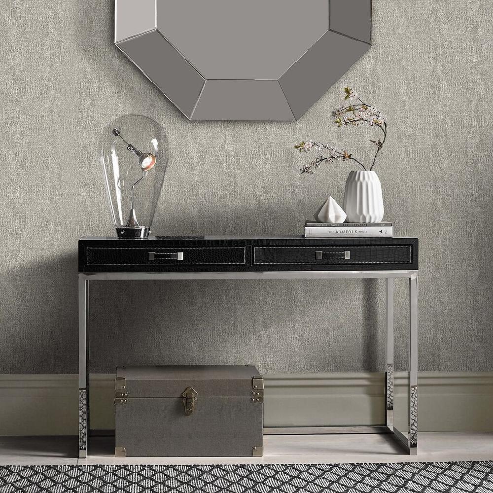 graham & brown Twill Ecru Wallpaper