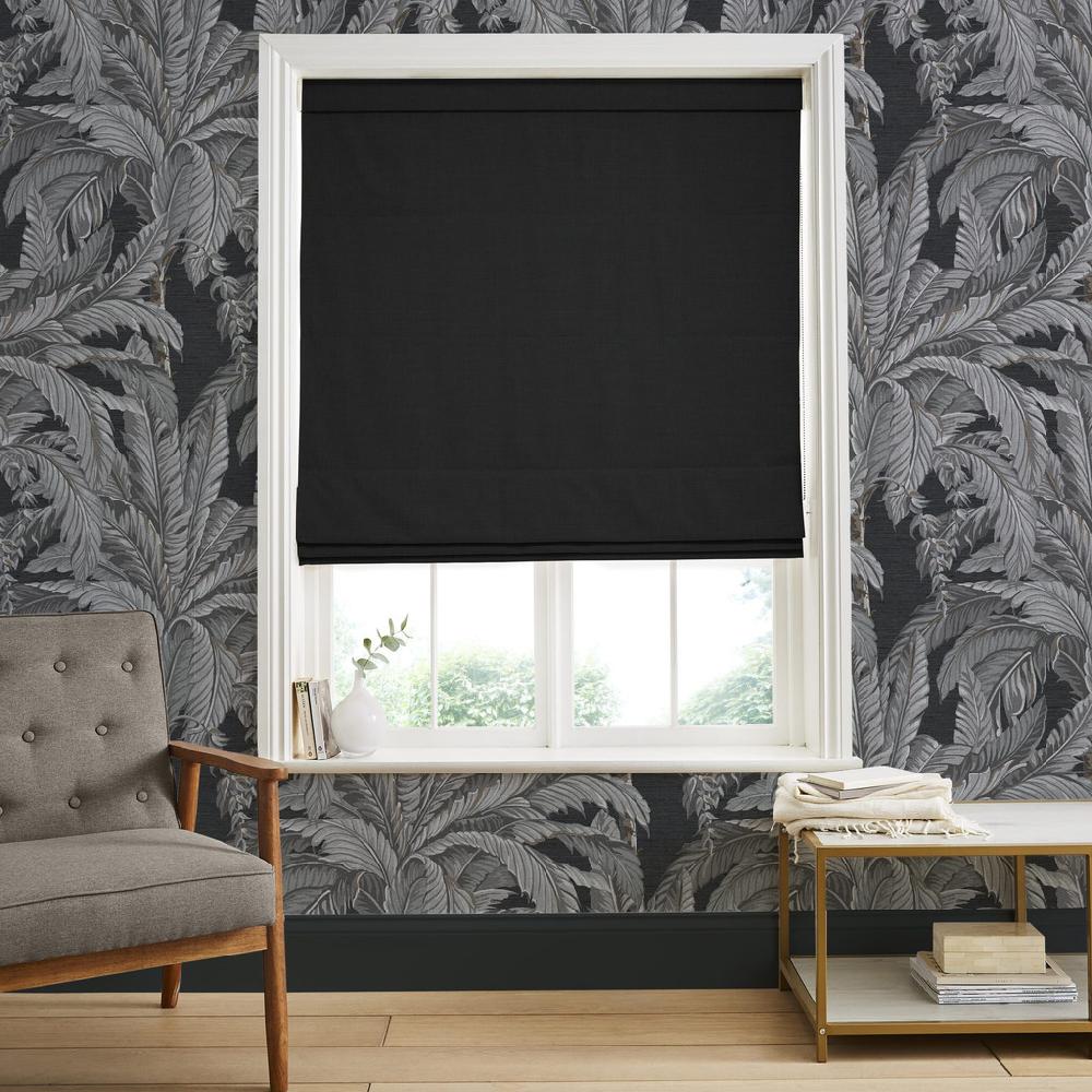 graham & brown Wallace Charcoal Roman Shade
