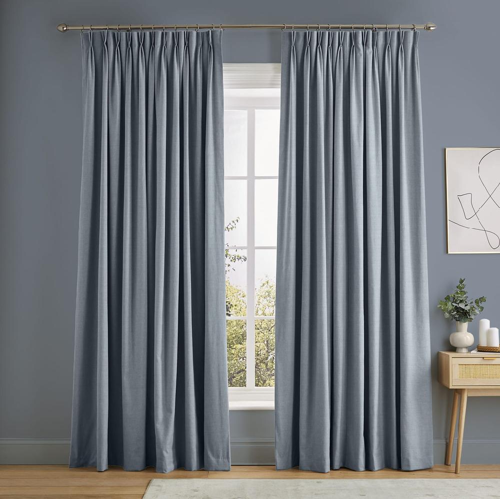 graham & brown Wallace Dusky Blue Curtains