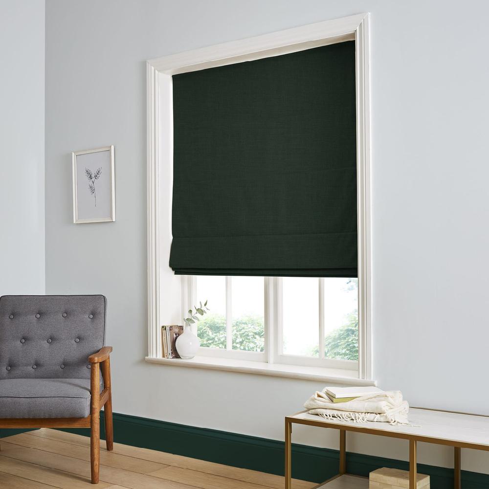 graham & brown Wallace Forest Green Roman Shade