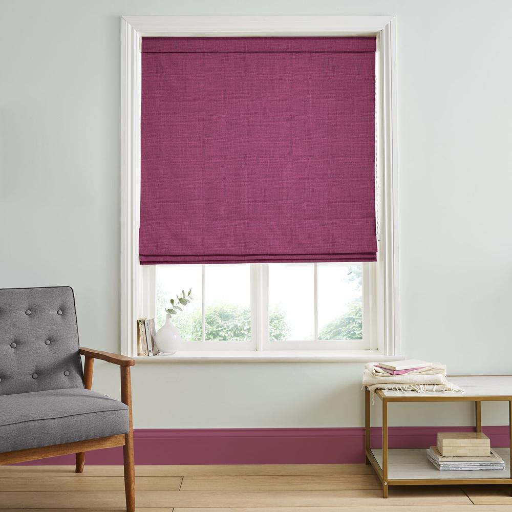 graham & brown Wallace Fuchsia Roman Shade