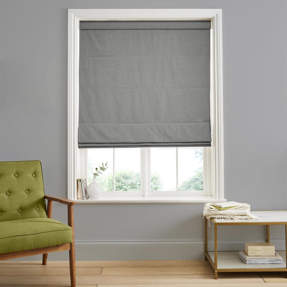 graham & brown Wallace Gray Roman Shade