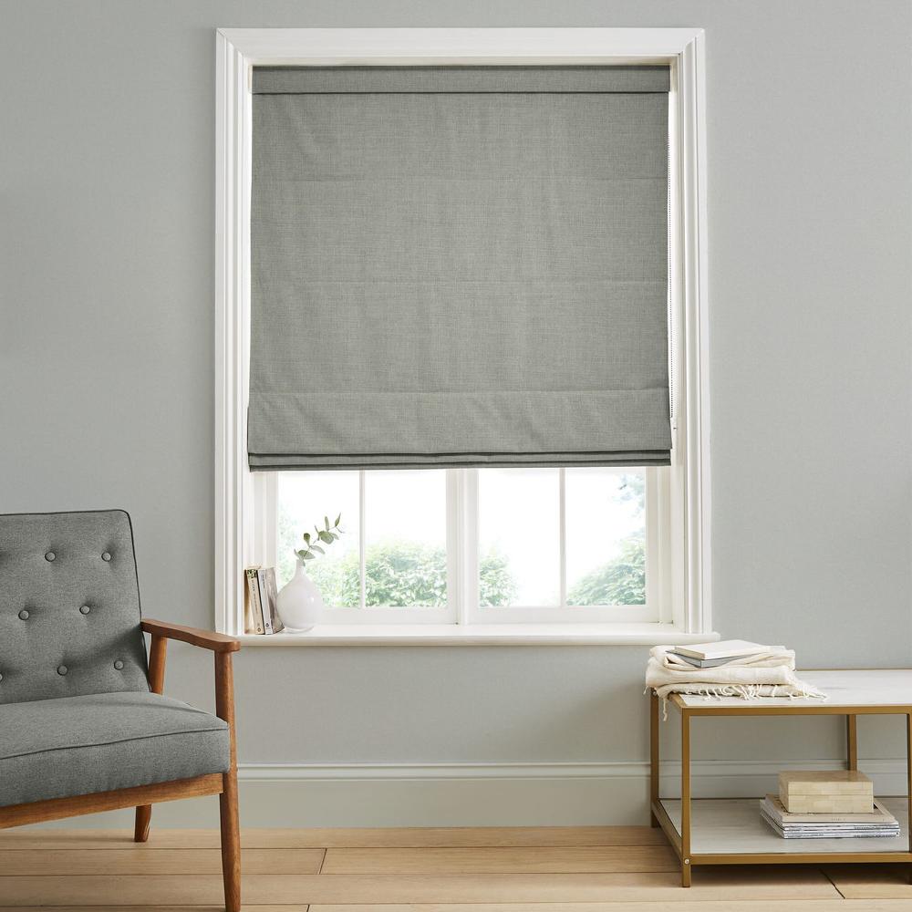graham & brown Wallace Mid Gray Roman Shade