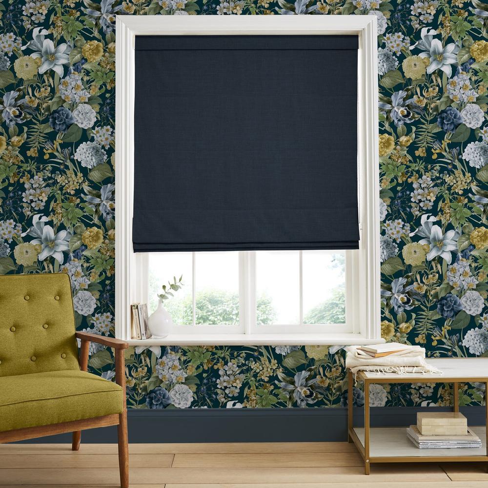 graham & brown Wallace Midnight Roman Shade