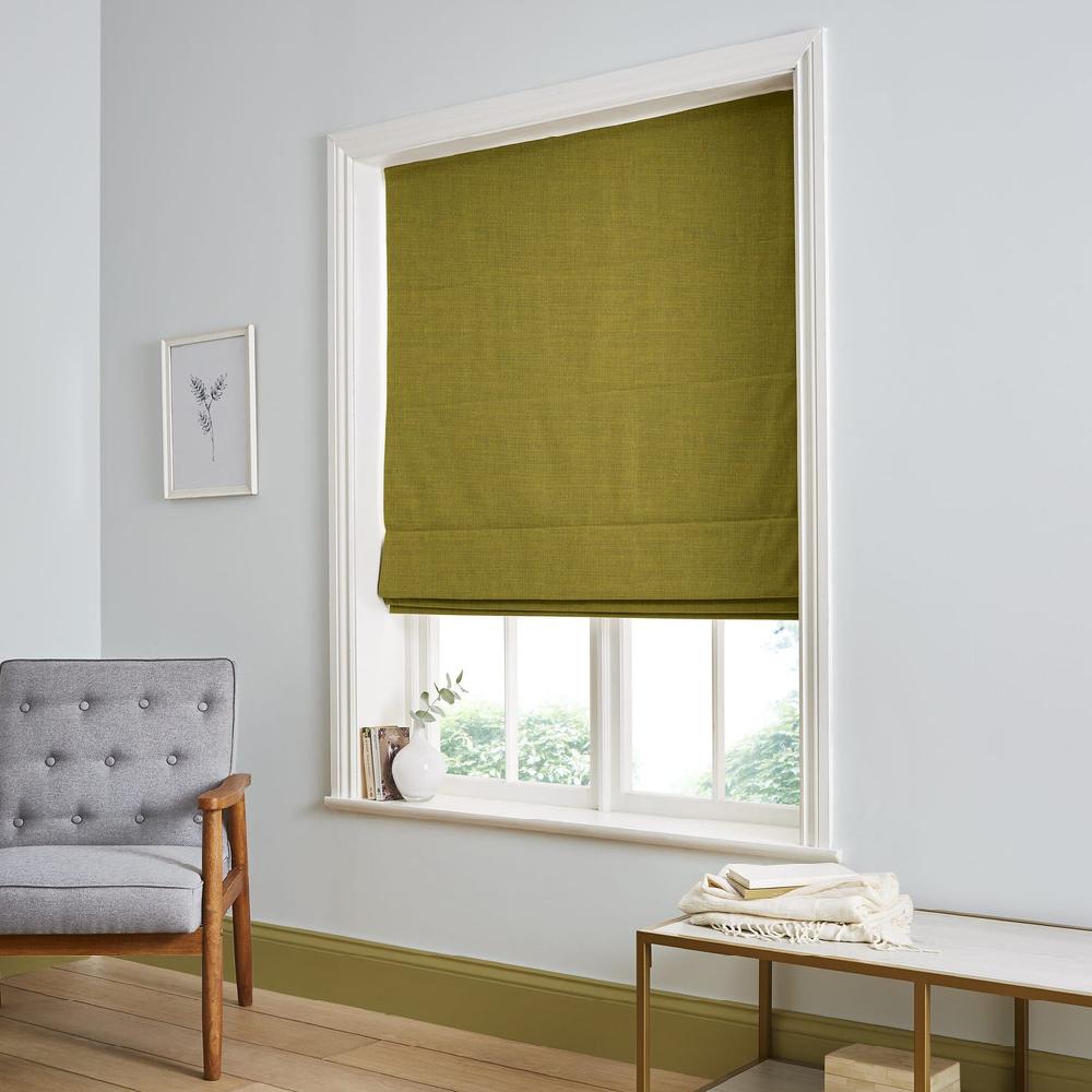 graham & brown Wallace Mustard Roman Shade