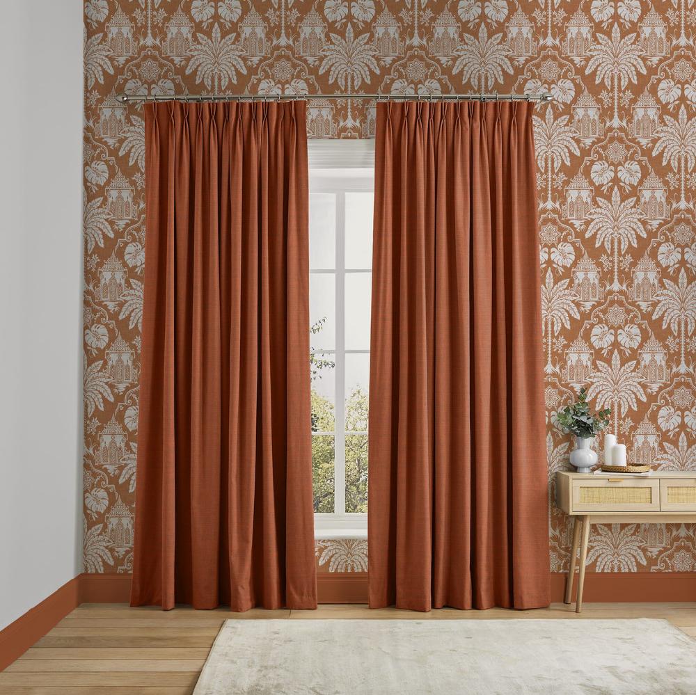 graham & brown Wallace Orange Curtains