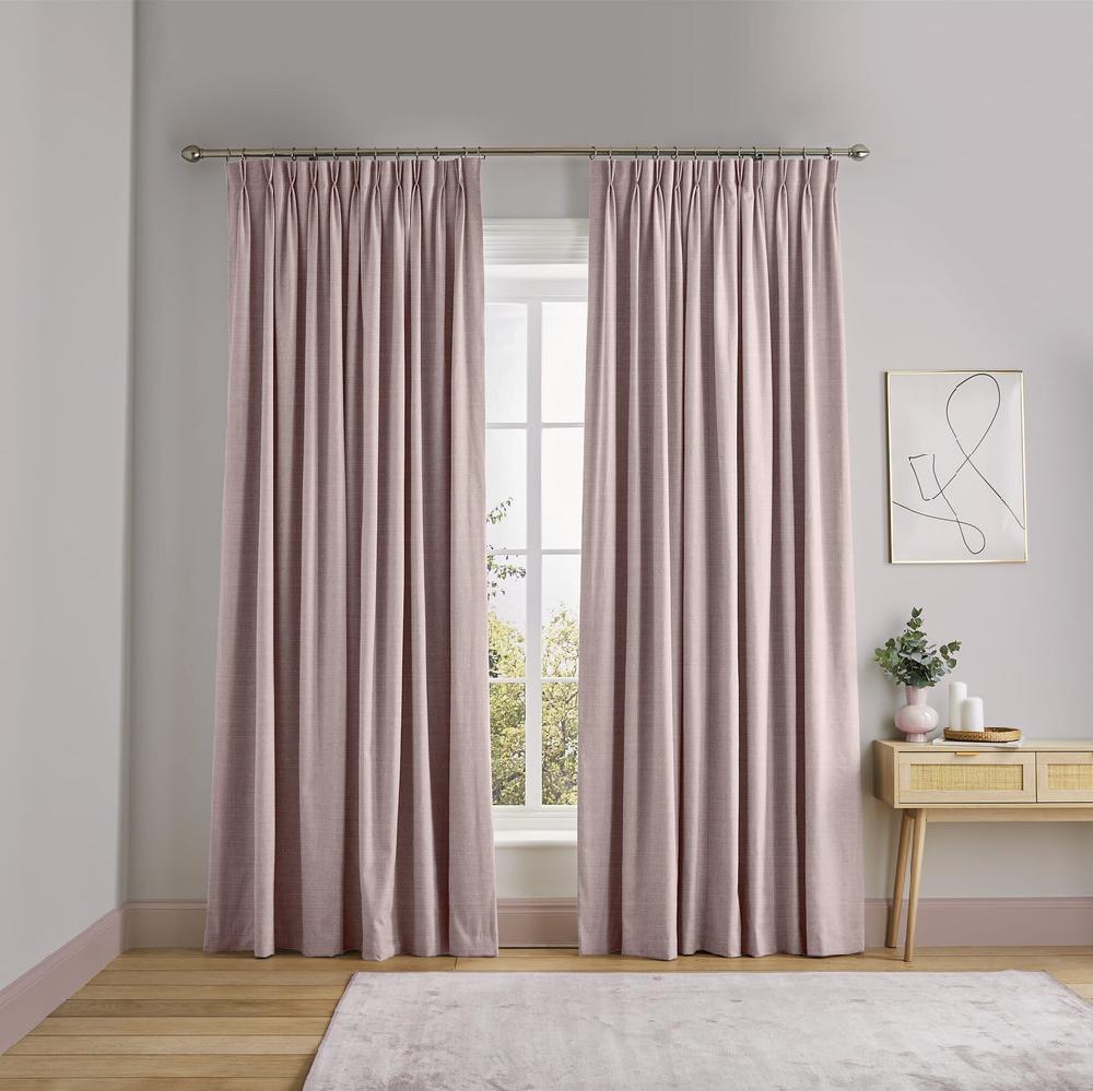 graham & brown Wallace Pale Pink Curtains