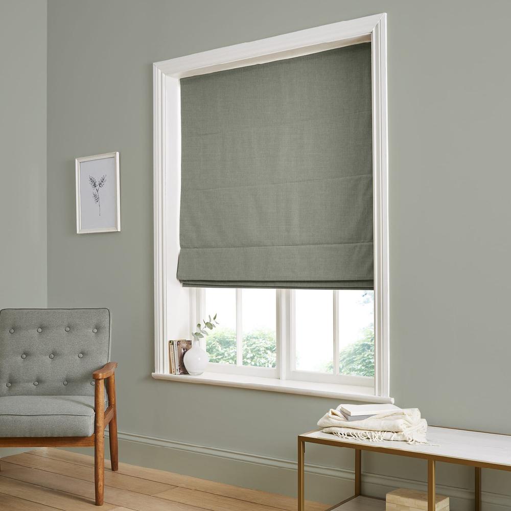 graham & brown Wallace Pale Sage Roman Shade