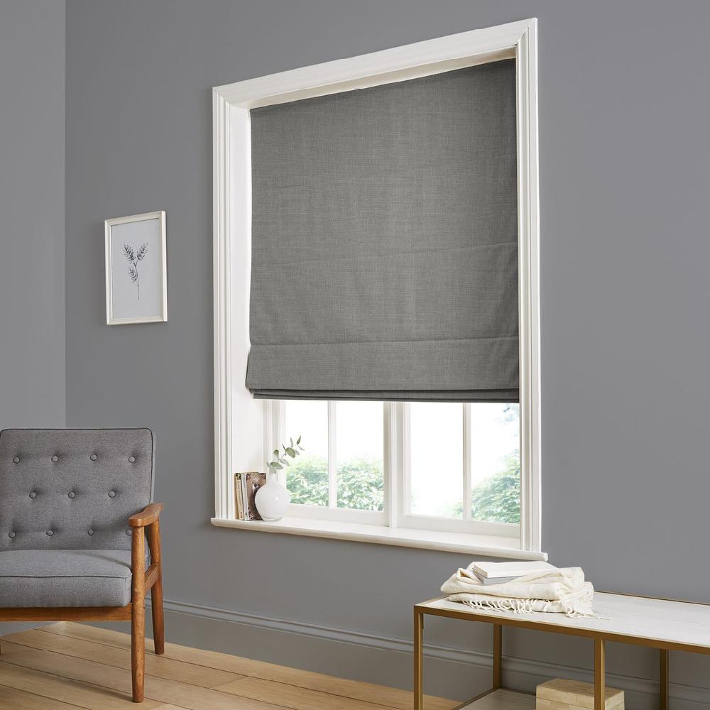 graham & brown Wallace Platinum Roman Shade