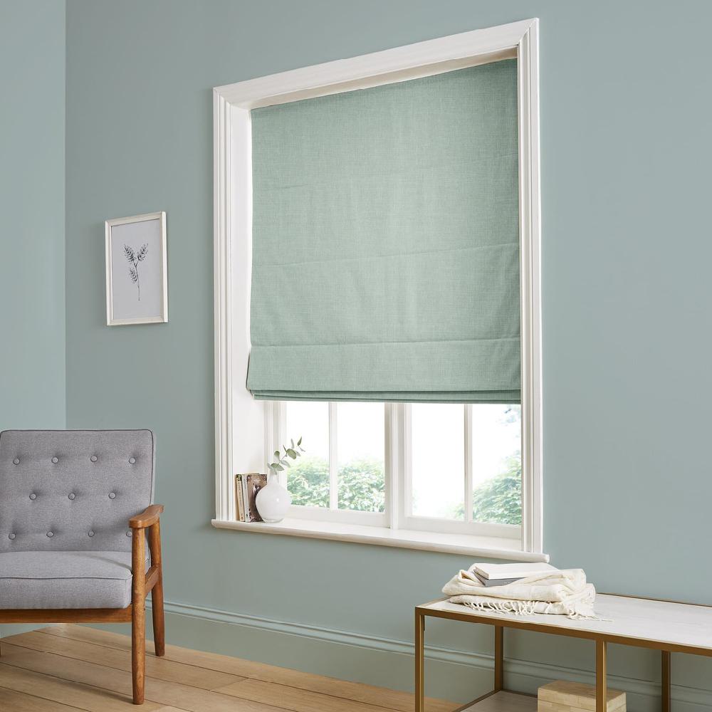 graham & brown Wallace Spring Green Roman Shade