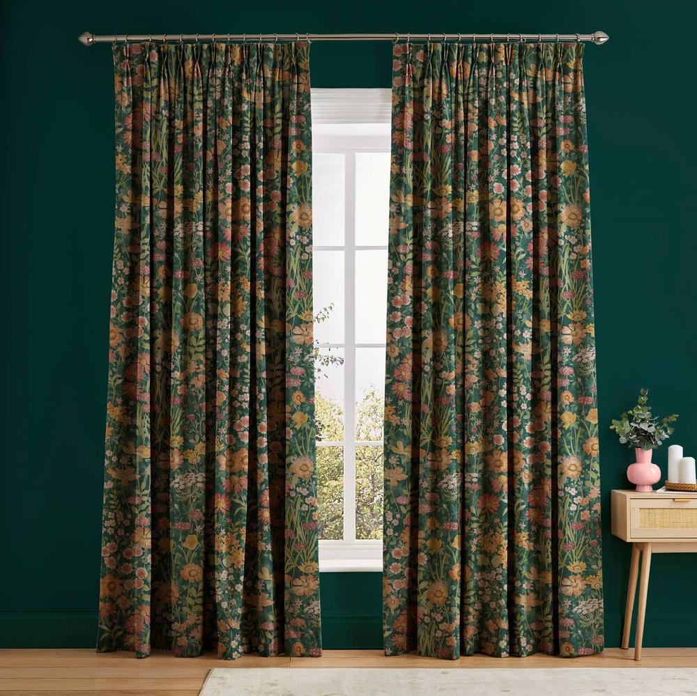 graham & brown Wallflower Emerald Curtains