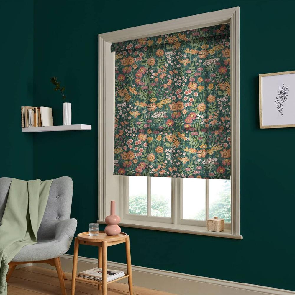 graham & brown Wallflower Emerald Roller Shade