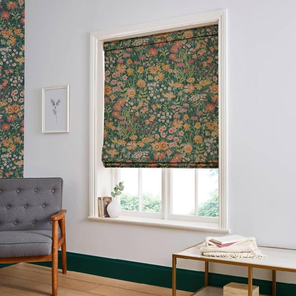 graham & brown Wallflower Emerald Roman Shade