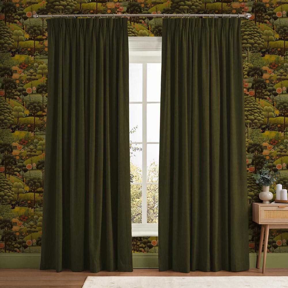 graham & brown Whitaker Olive Curtain