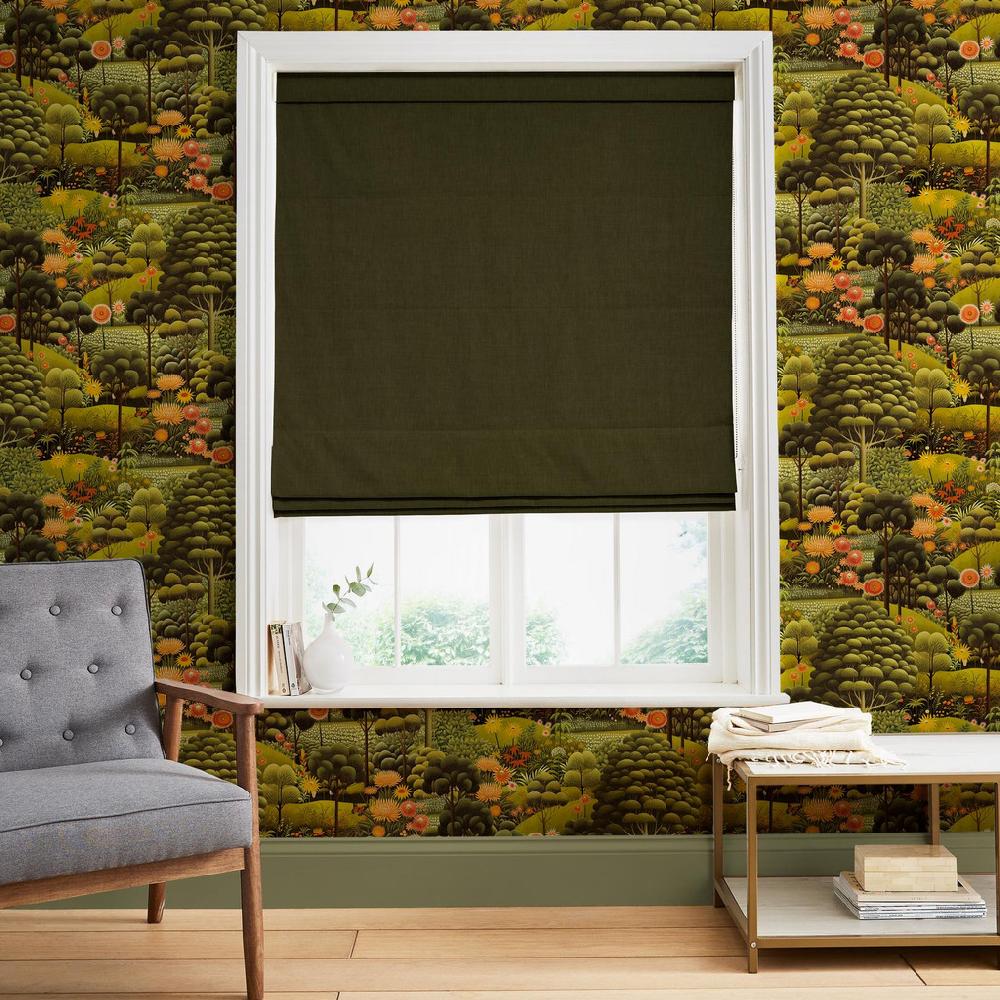 graham & brown Whitaker Olive Roman Shade
