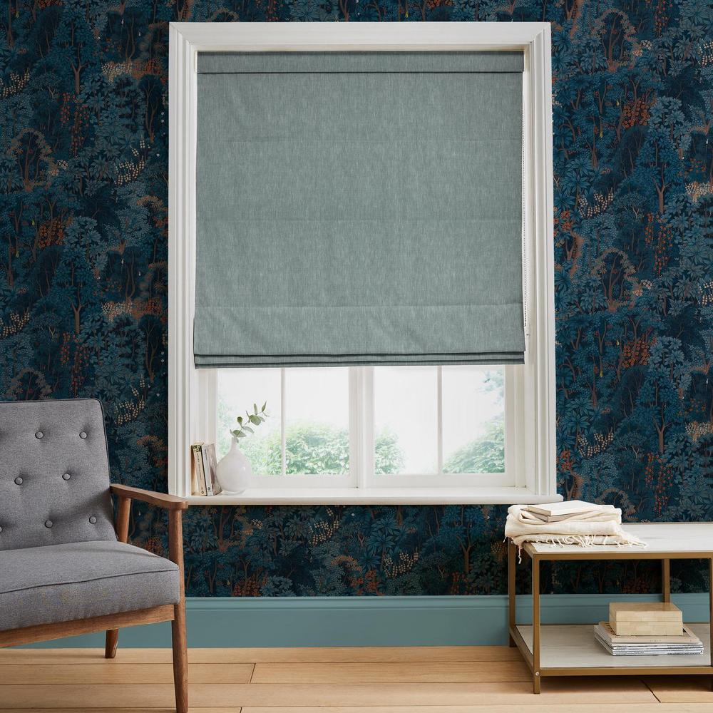 graham & brown Whitaker Pale Blue Roman Shade