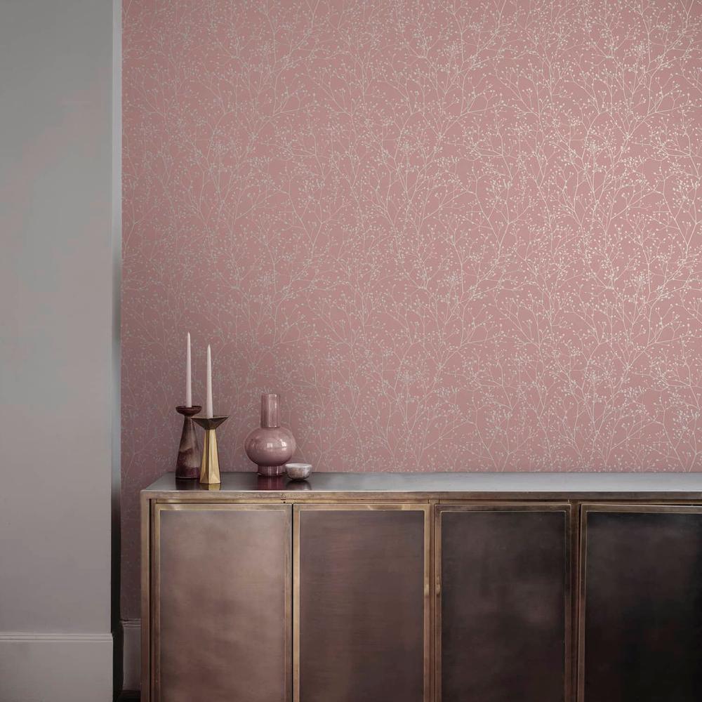 Graham & Brown Gypsophila Shell & Rose Gold Wallpaper By Clarissa Hulse