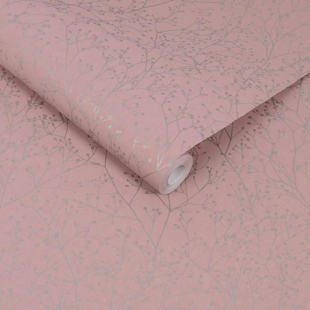 Graham & Brown Gypsophila Shell & Rose Gold Wallpaper By Clarissa Hulse