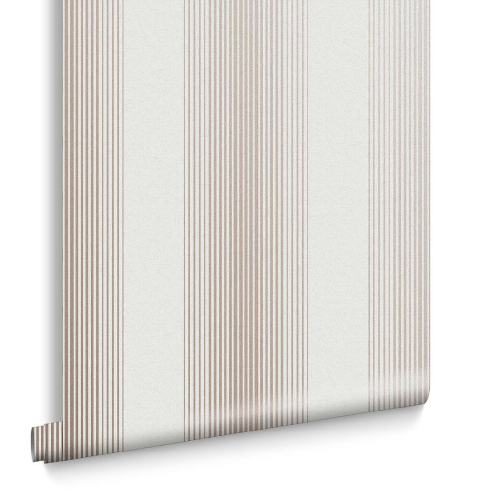 Graham & Brown Lagom Stripe White & Rose Gold Wallpaper