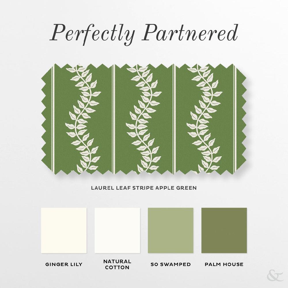 Graham & Brown Laurel Leaf Stripe Apple Green Roller Blind